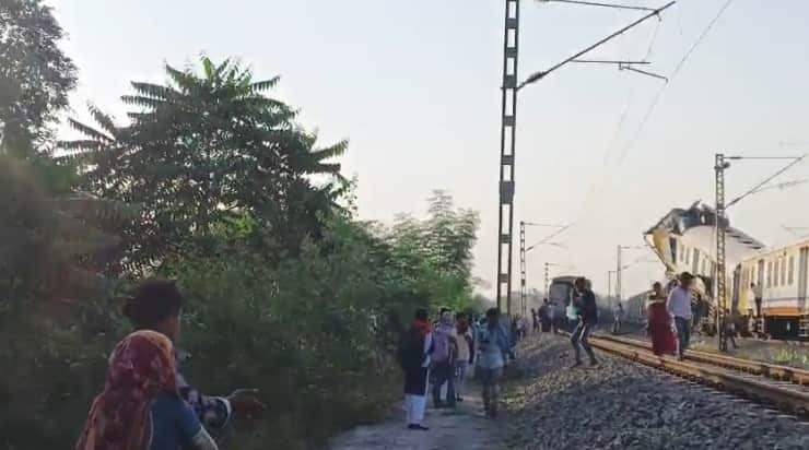 Bilaspur Train Accident Scene of devastation on the track screams all around