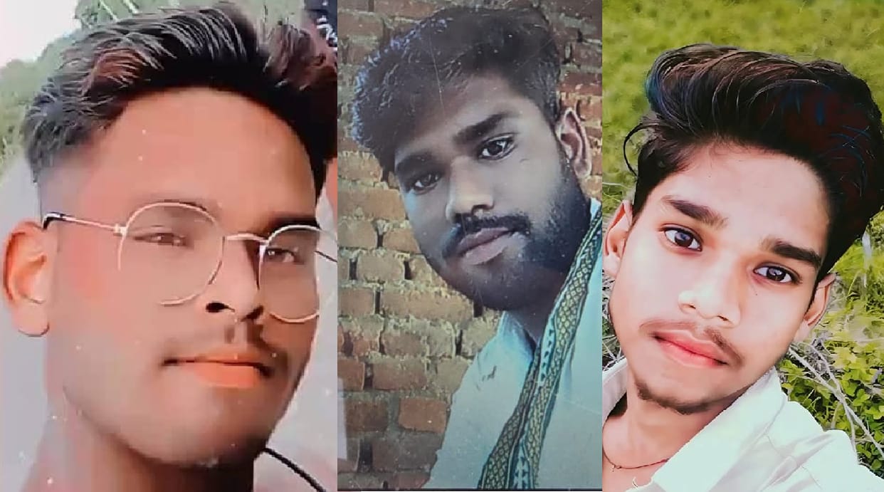 Unnao Road Accident A speeding loader hit a bike overturned in a ditch three brothers died driver absconded