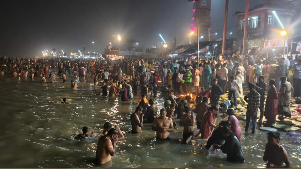 kartik purnima snan 2025 wave of faith surges devotees are being monitored from ground to sky