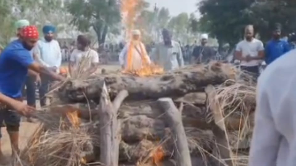Kabaddi player Tejpal Singh cremated at playground in village Gidderwindi Jagraon