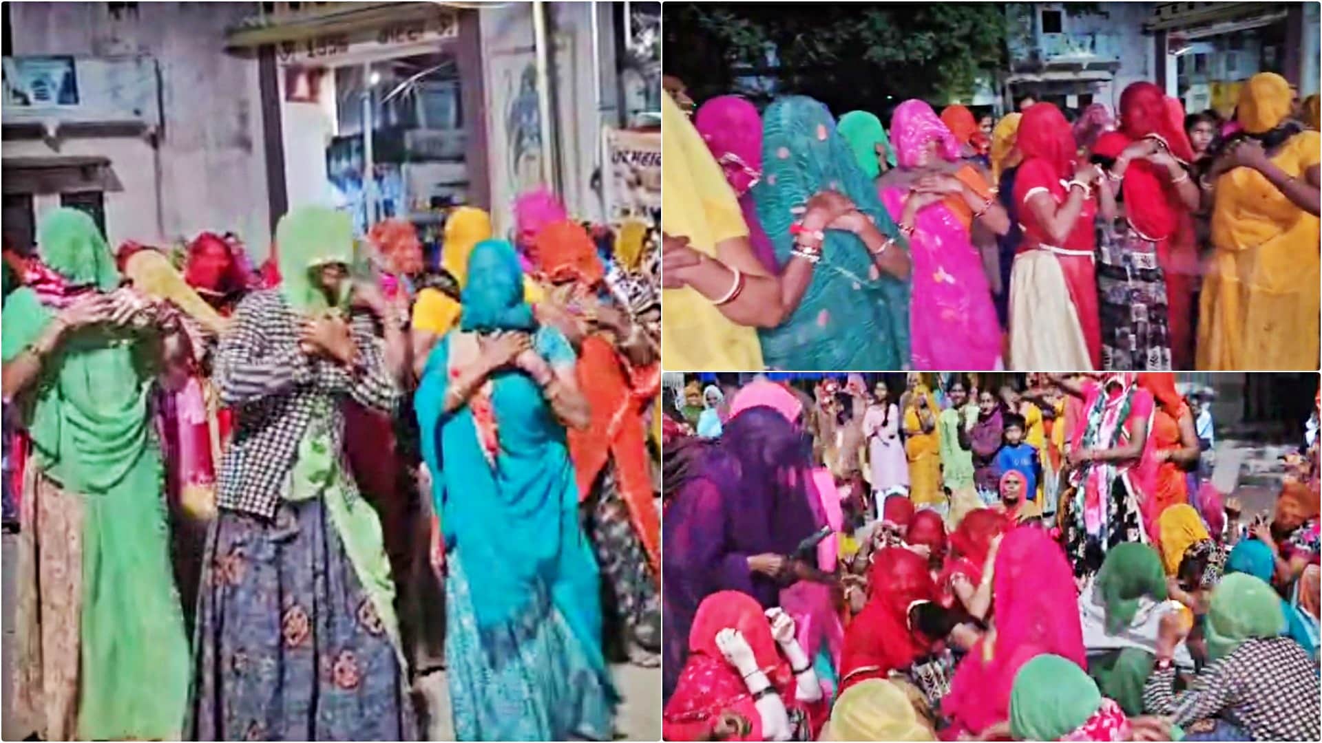 पुतला शव यात्रा निकालकर विरोध-प्रदर्शन के दौरान रोतीं-चिल्लातीं महिलाएं