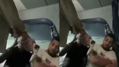 A fight broke out over a seat and the train stopped in the middle of the forest and the man pulled the chain