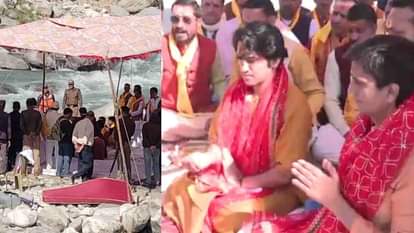 Bageshwar Dham Baba Dhirendra Shastri and Kumar Vishwas reached Uttarkashi performed Yamuna puja
