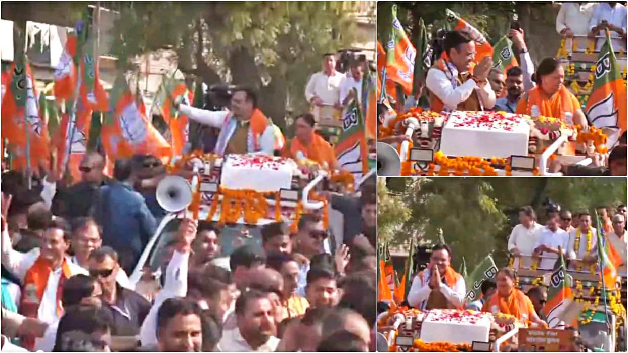 Anta By-election 2025 CM Bhajanlal Sharma held roadshow in Mangrol, Rajasthan Politics News in Hindi