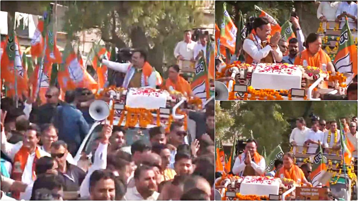 Anta By-election 2025 CM Bhajanlal Sharma held roadshow in Mangrol, Rajasthan Politics News in Hindi