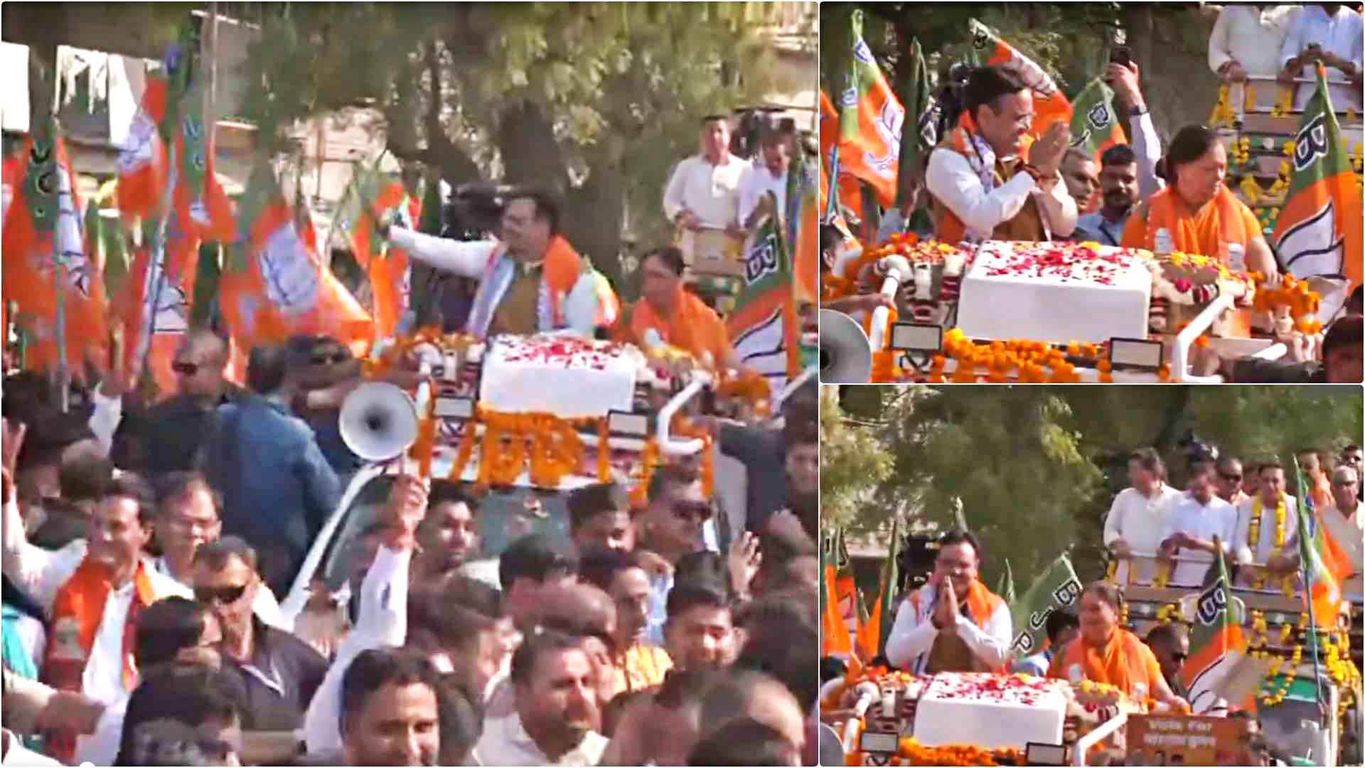 मांगरोल में सीएम भजनलाल का रोड शो