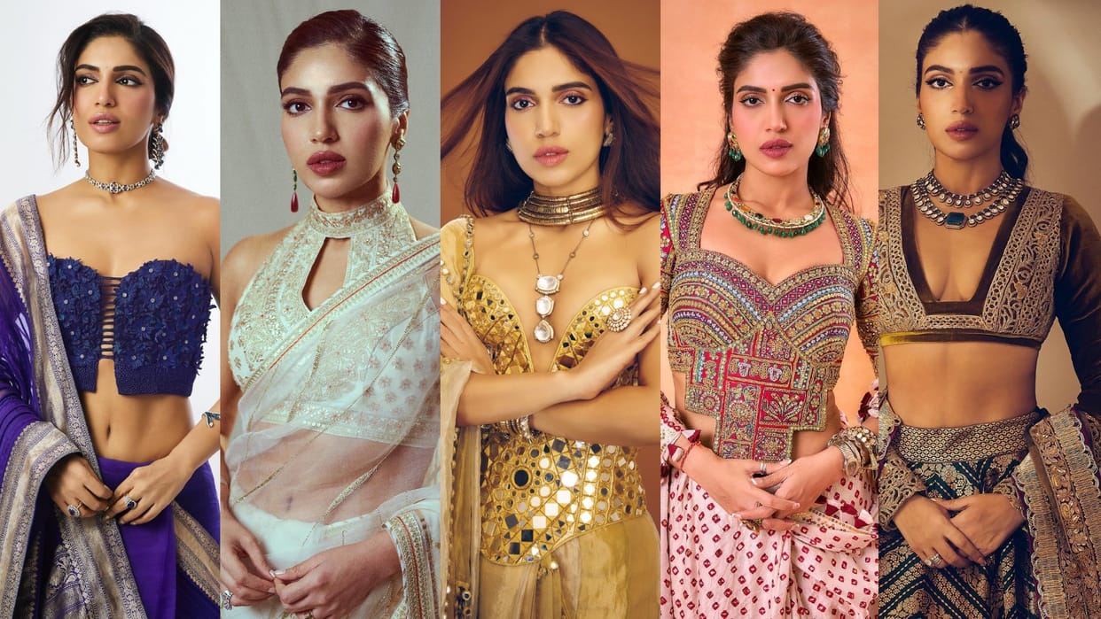 Latest Blouse Design Of Bhumi Pednekkar with images
