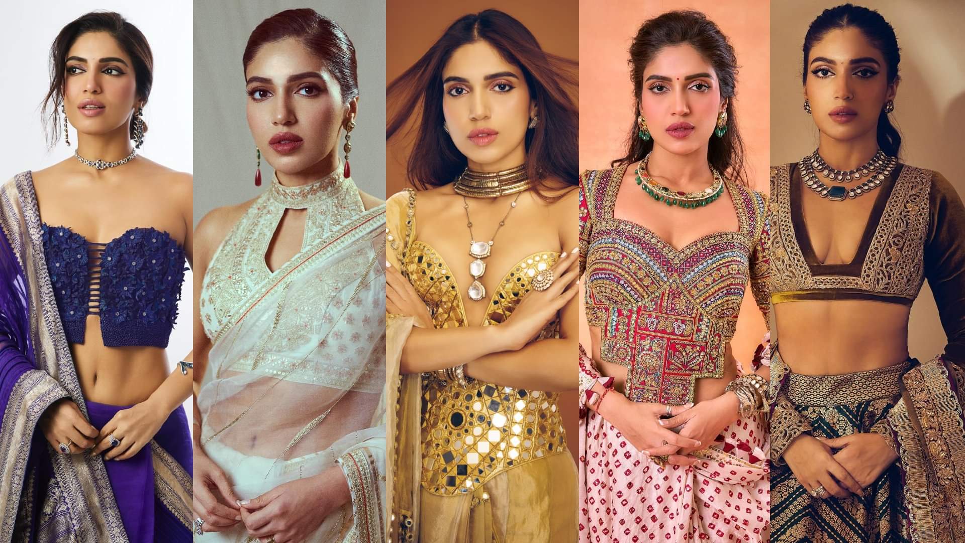 Latest Blouse Design Of Bhumi Pednekkar with images