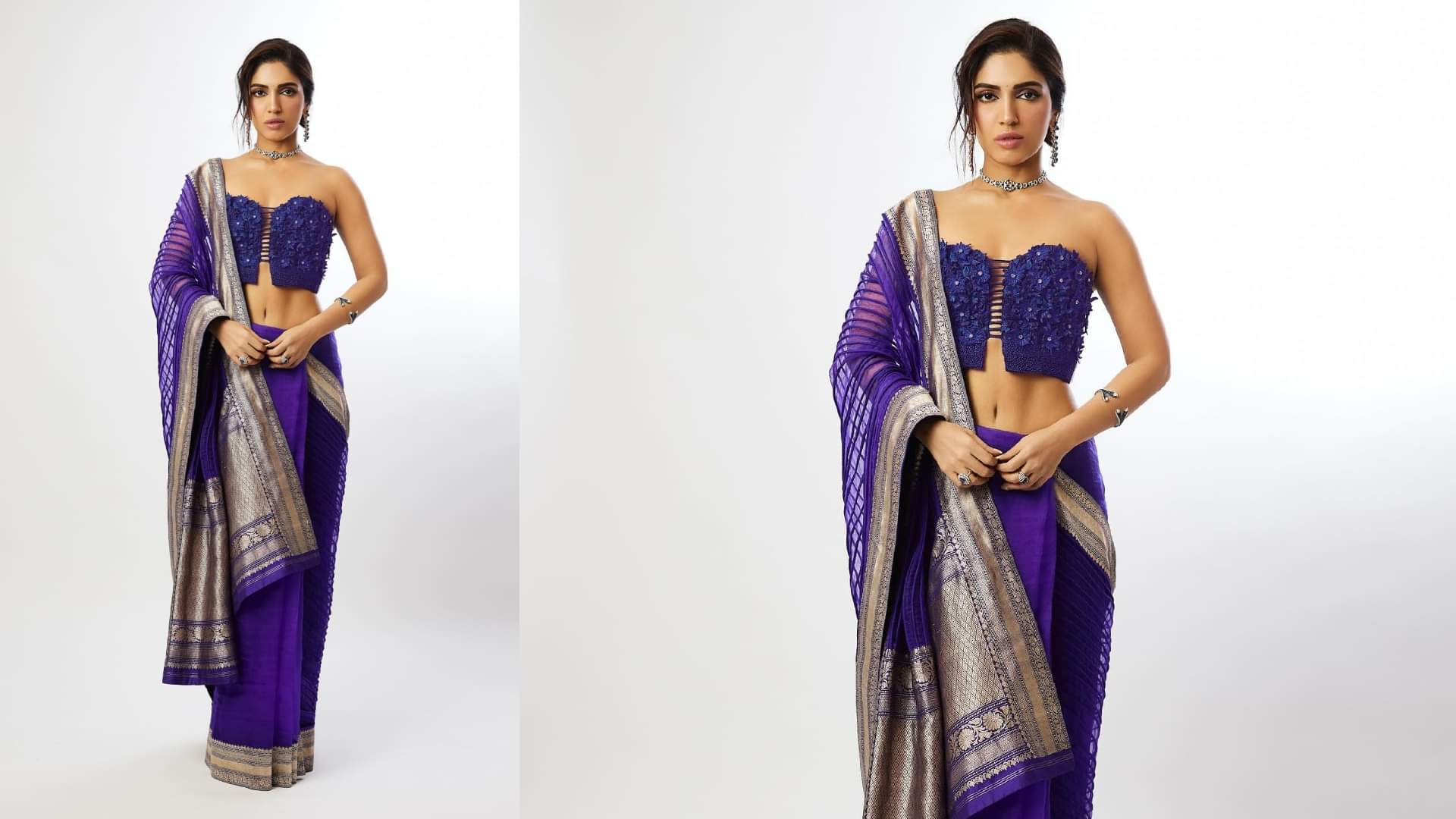 Latest Blouse Design Of Bhumi Pednekkar with images