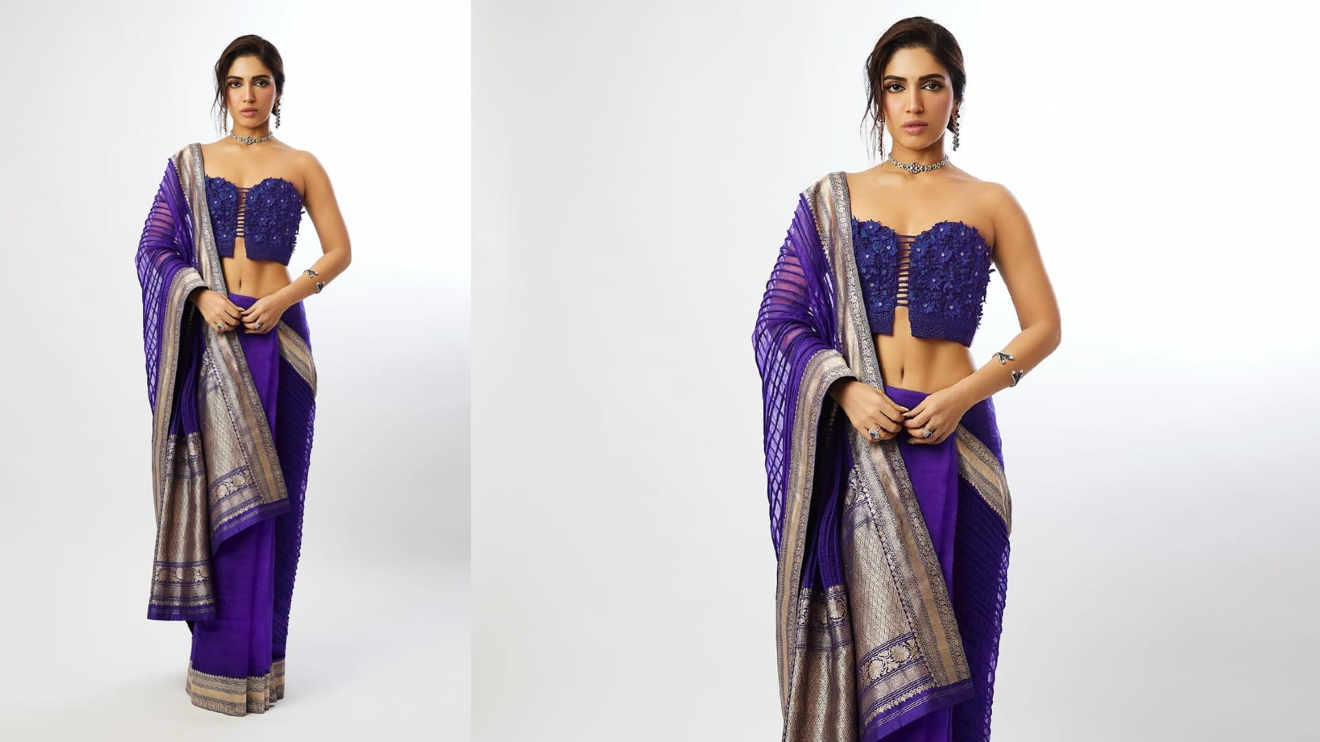 Latest Blouse Design Of Bhumi Pednekkar with images