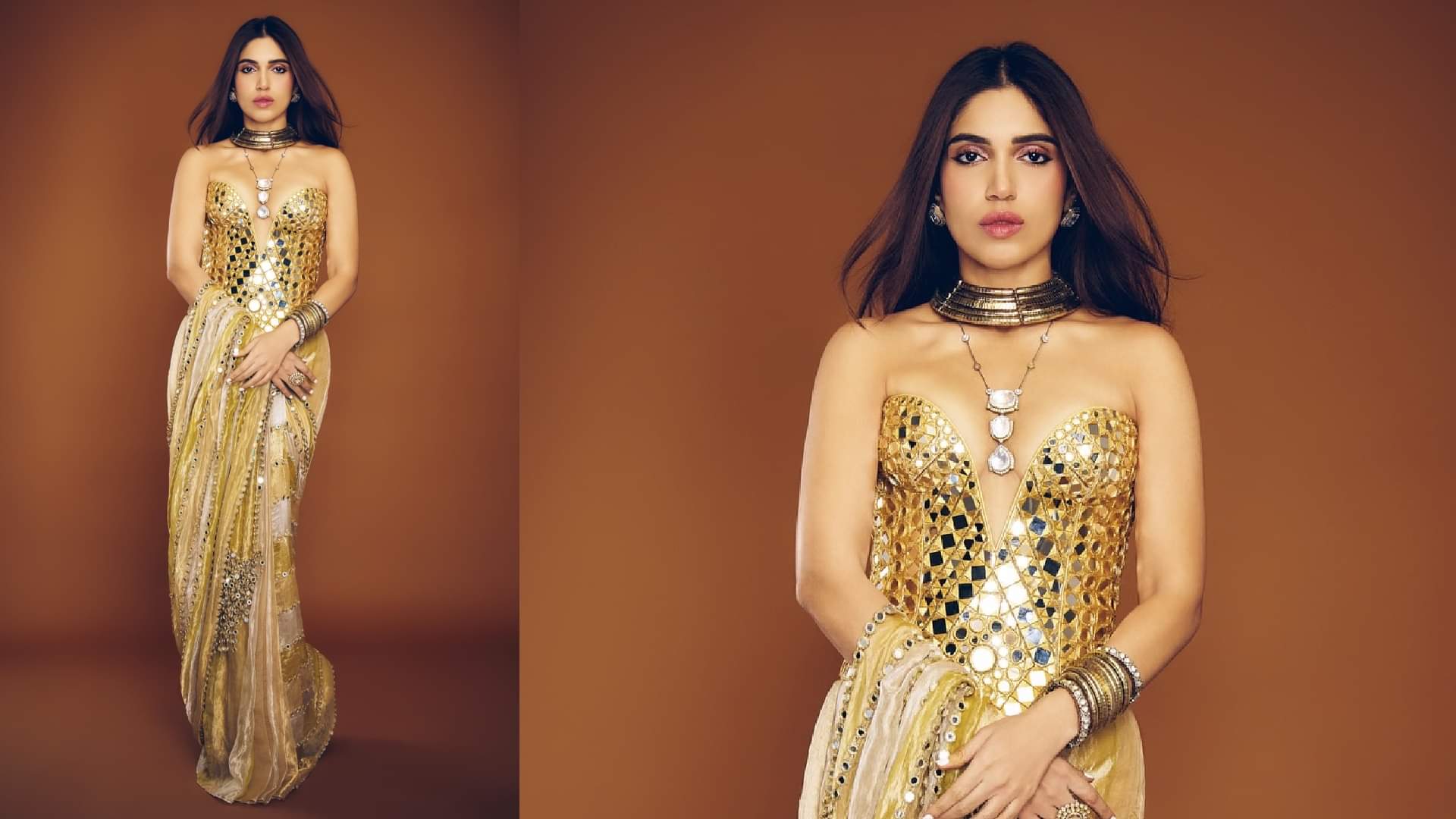 Latest Blouse Design Of Bhumi Pednekkar with images