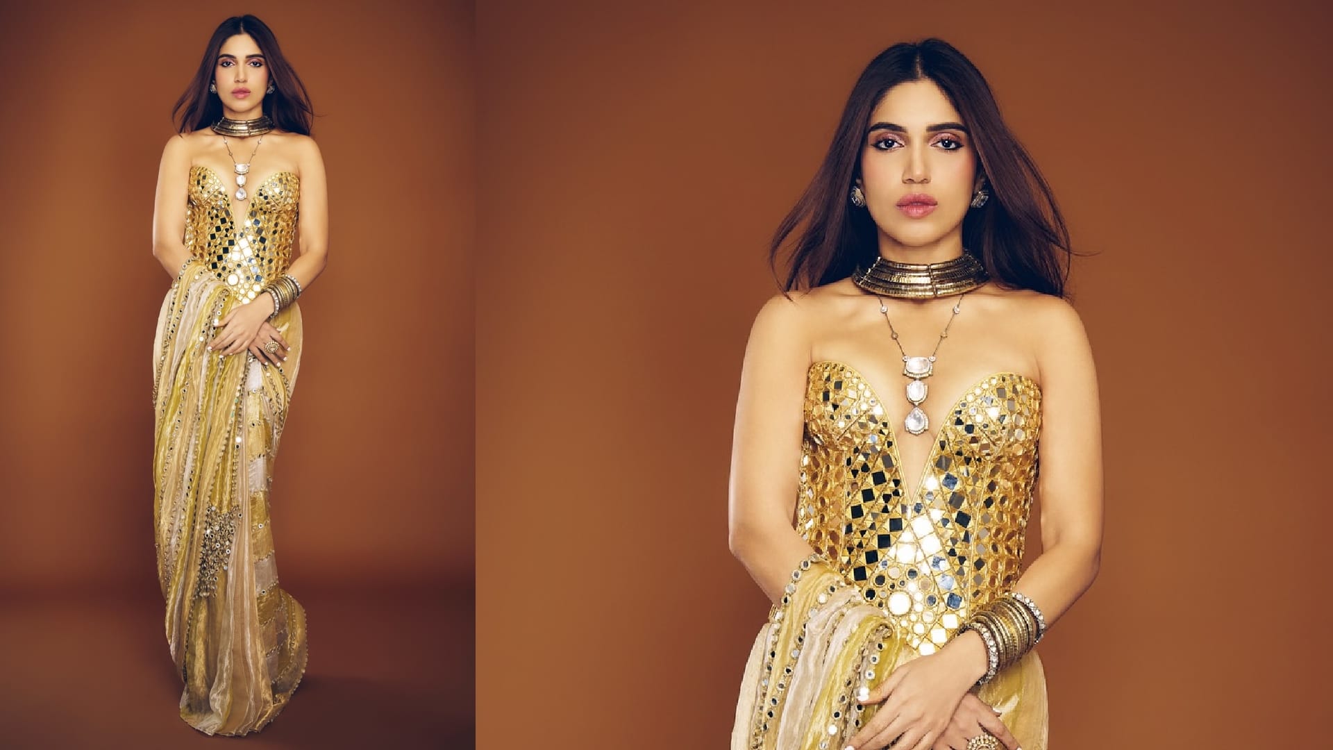 Latest Blouse Design Of Bhumi Pednekkar with images