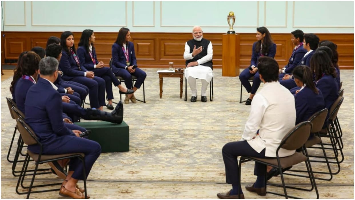PM Modi Meets Team India Champions: Full Video of Celebration and Conversation Released