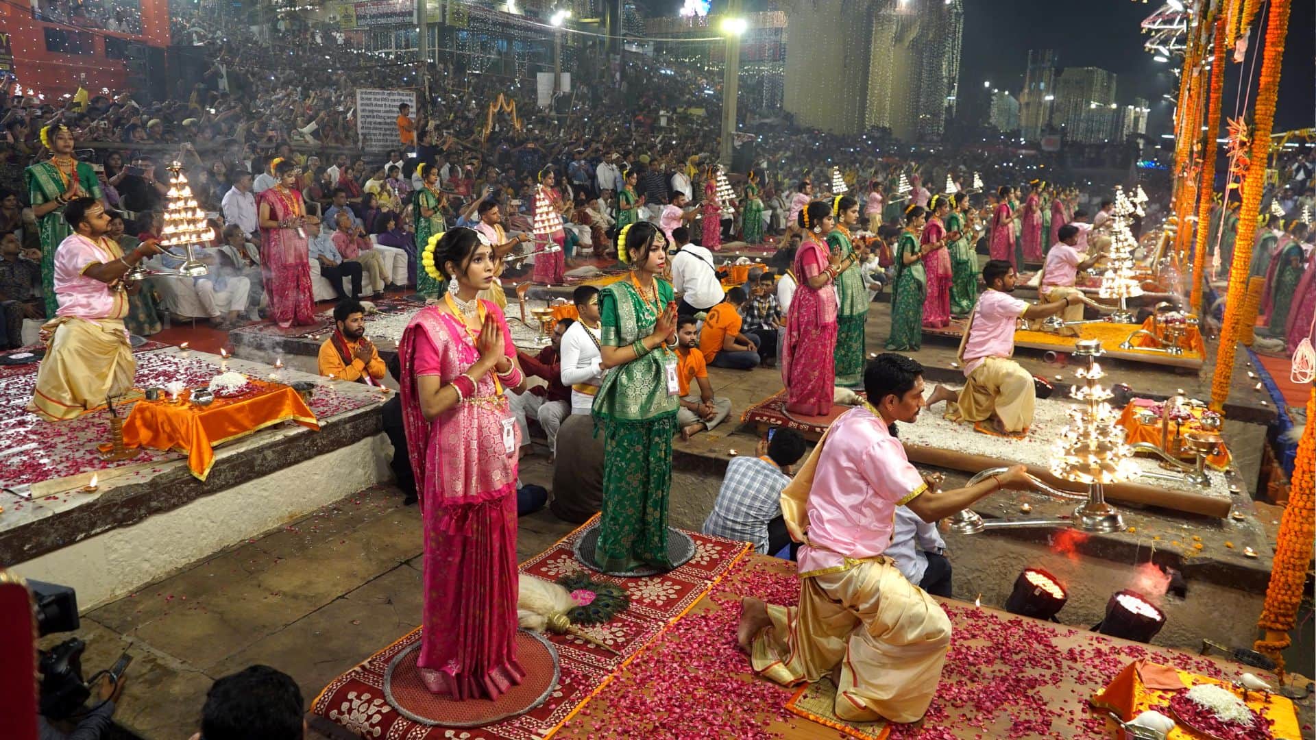 Dev Deepawai in Kashi shone like gold crescent-shaped coast bathed in light of countless lamps