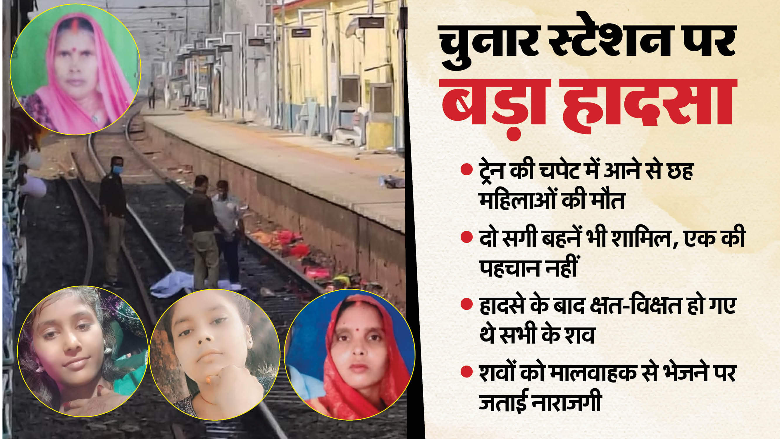 Six women including two sisters were killed after being hit by train in Mirzapur bodies torn into many pieces