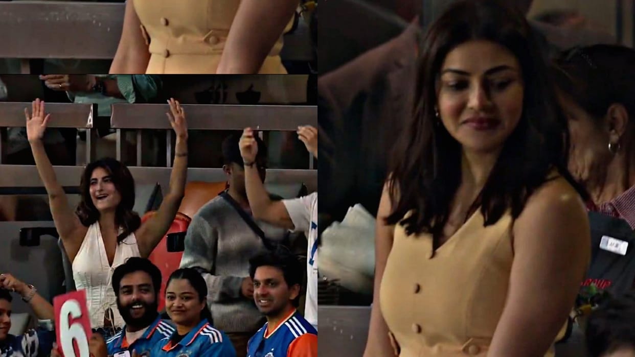 india australia 4th t20 match kajal aggarwal cheers team india with husband palak tiwari ranveer allahbadia