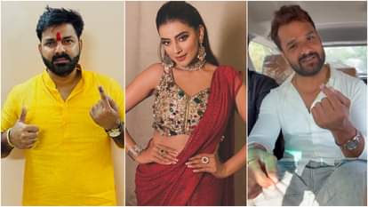 Bihar Election First Round Pawan Singh Khesari Lal Yadav Akshara Singh And Amrapali Dubey Appeal To Cast Vote