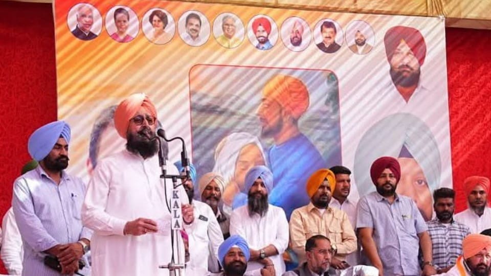 Punjab Congress controversy banner with image of Jaita Ji placed below image of leaders