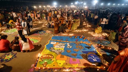 Dev Deepawali: A dip of faith in the morning at the confluence, and the rainbow hues of lamps seen on the ghat