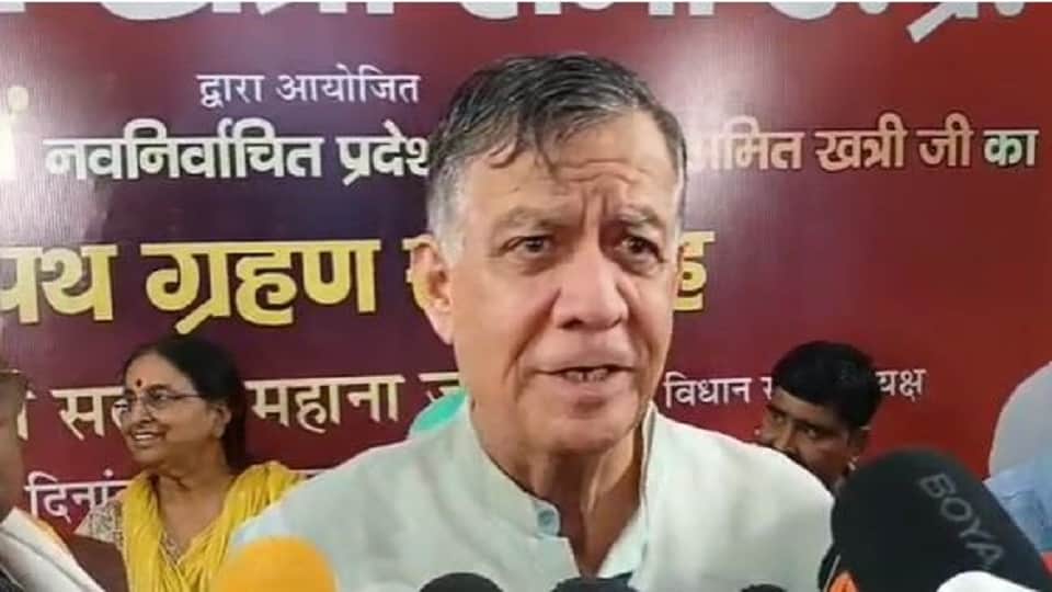 up Assembly Speaker Satish Mahana said that SIR was formed only to correct discrepancies in voter list