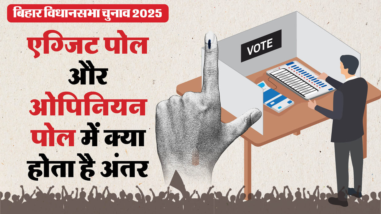 what is the difference between opinion poll and exit poll