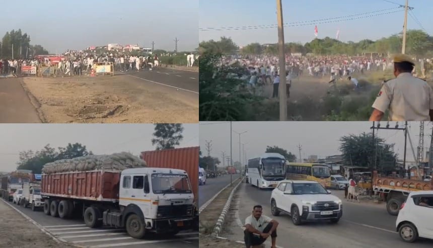 DNT Sangharsh Samiti's agitation intensifies in Pali, highway blocked