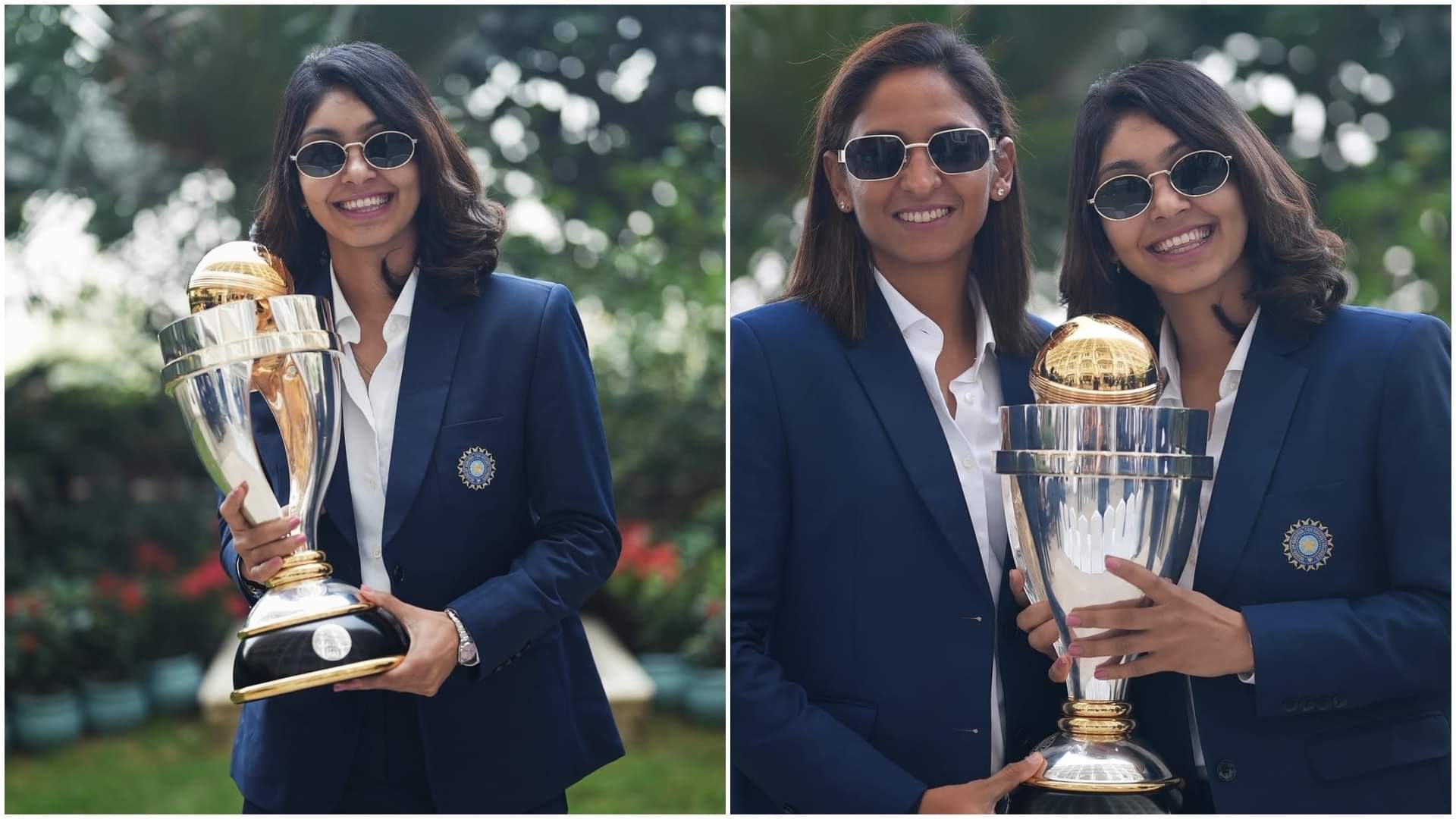 Harleen Deol Photos: Cricketer Who Asked PM Modi About Skincare Shares Adorable Pics With Trophy