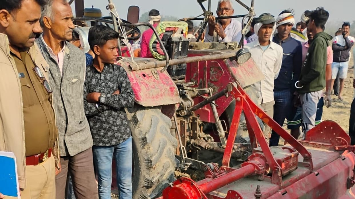 man died after getting stuck in a rotavator during ploughing in Budaun