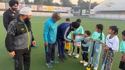 Hockey India completes 100 years Match between Alpha-XI and Surjit-XI at Surjit Hockey Stadium