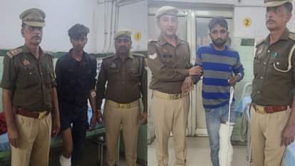पुलिस की गिरफ्त में घायल आरोपी