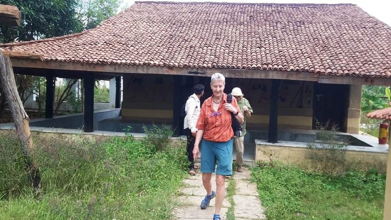 Belgian tourists impressed by tribal culture witnessed a unique confluence traditions at Dhankul Ethnic Resort