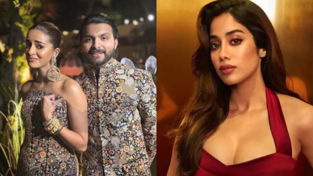 janhvi kapoor reacts on ananya panday shikhar pahariya picture from wedding