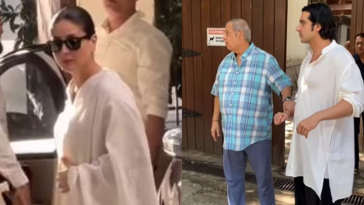 Mahesh Bhatt Soni Razdan and Devid Dhawan reached to extend condolences to Sanjay Khan at his house