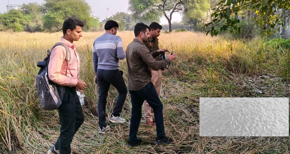 Kanpur three month old skeleton was found near Bharat Petroleum depot police suspect body was burnt with acid