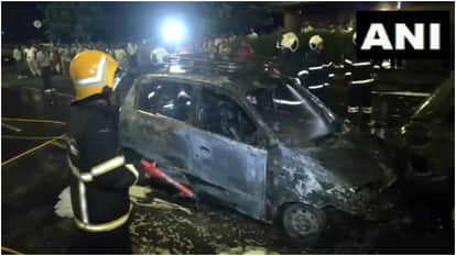Two vehicles caught fire following collision between them near Air India Junction mumbai