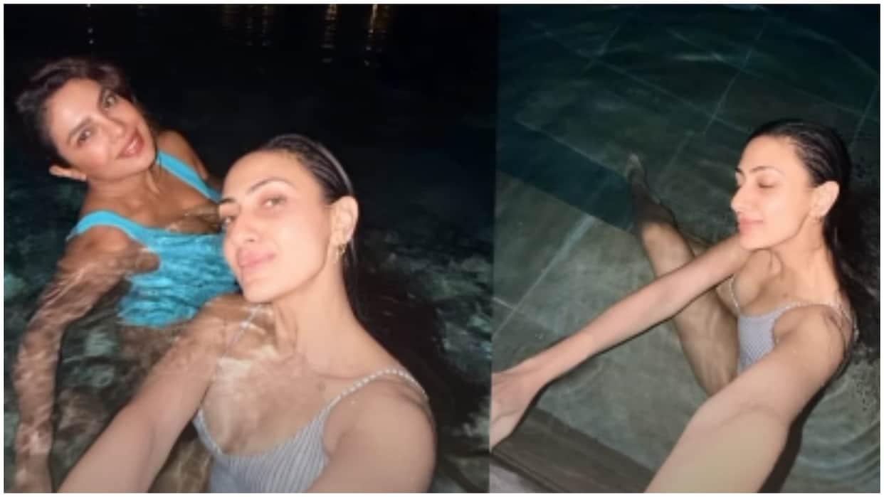 Priyanka chopra shares night swim pictures with her sister in law neelam upadhyay