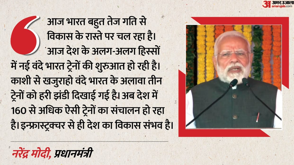 PM Modi Varanasi Visit: PM flagging off Vande Bharat Train said train made by Indians and for Indians