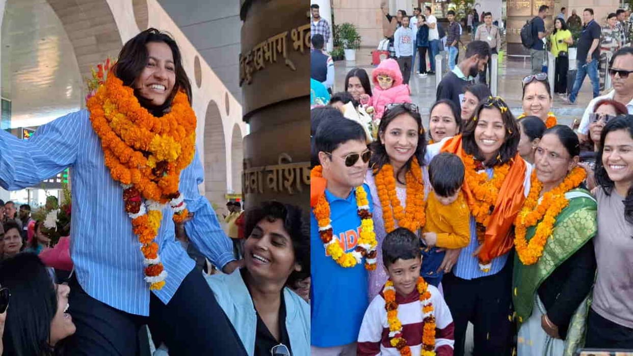 Sneh Rana welcomed in Dehradun with drums upon reaching Dehradun airport Uttarakhand news