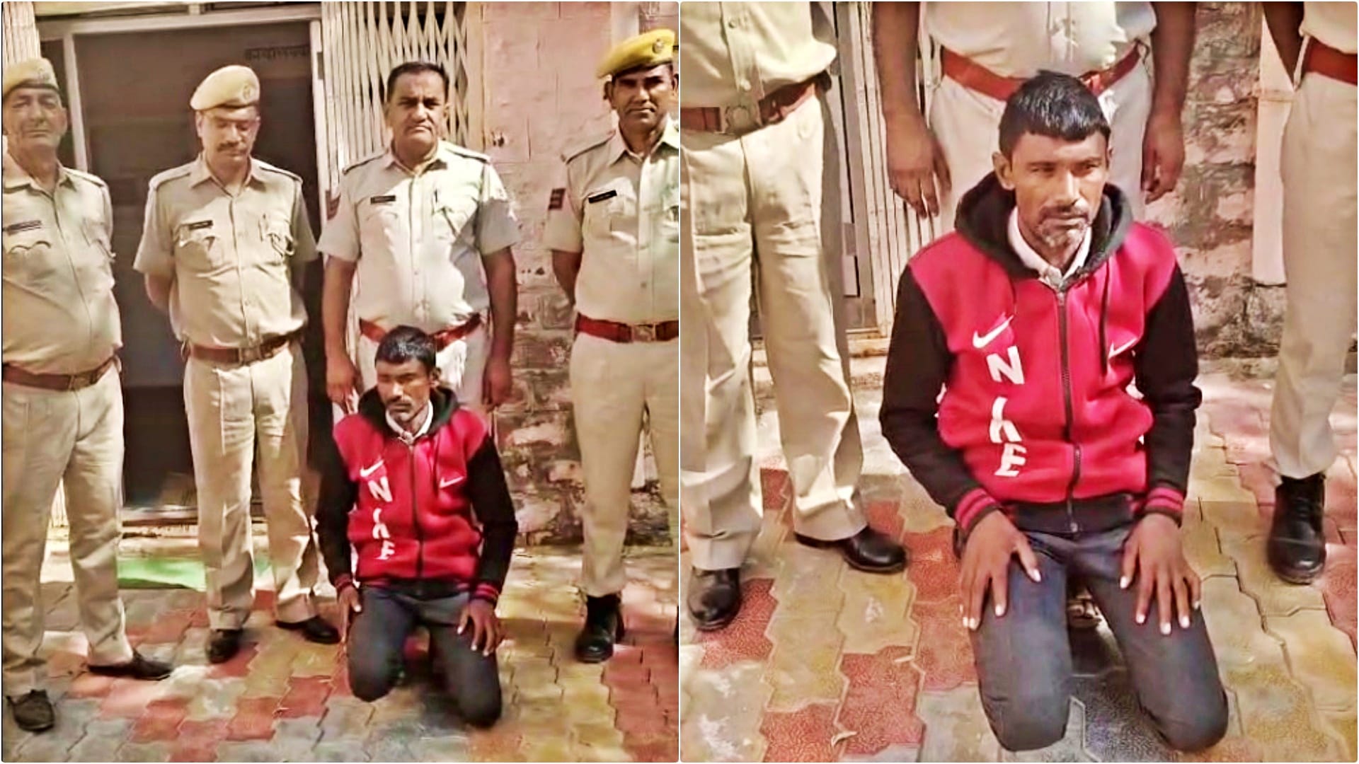 पुलिस की गिरफ्त में आरोपी