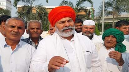 खेकड़ा पहुंचे राकेश टिकैत।