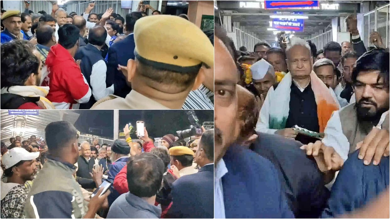 Kota News: Congress Rift Escalates in Front of Gehlot Supporters of Gunjal and Dhariwal Clash During Event