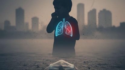 पाकिस्तान के कराची शहर में खतरनाक स्मॉग से स्वास्थ्य संकट (एआई से बनाई गई तस्वीर)