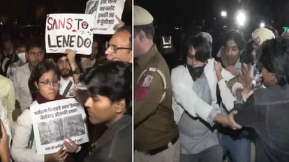 Delhi residents protest at India Gate against air pollution