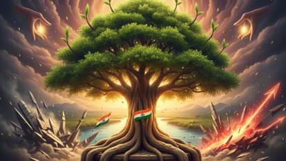 पड़ोस में उथल-पुथल के बीच भारत मजबूती से स्थिर (एआई से बनाई गई तस्वीर)