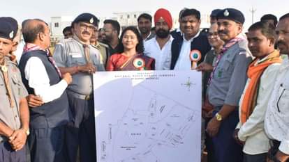 Education Minister Gajendra Yadav inspected venue of upcoming National Rover Ranger Jamboree in villag
