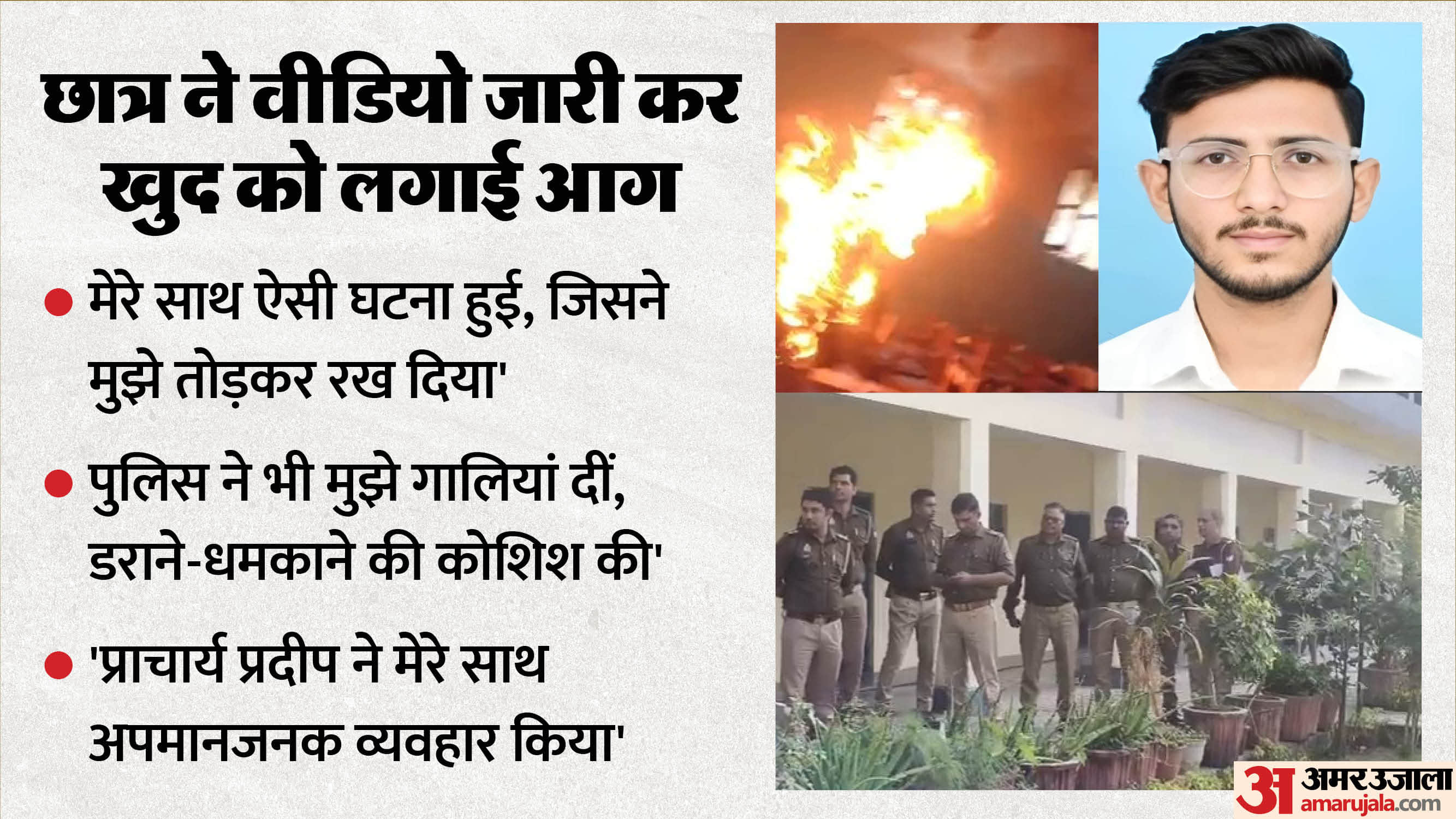 Finding every door of hope closed student Ujjwal sets himself on fire full story of Ujjwal in Muzaffarnagar