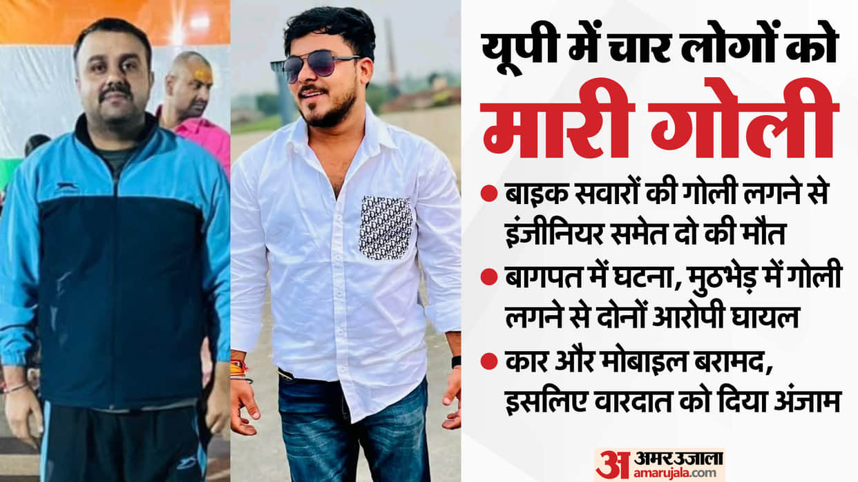 Bike riders shot four people in Baghpat, two including an engineer died