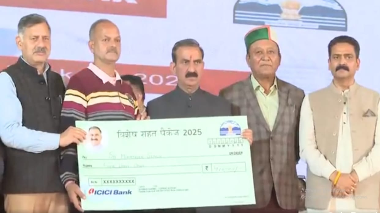 cm sukhvinder sukhu, Himachal govt provide relief amount to five thousand disaster affected families,