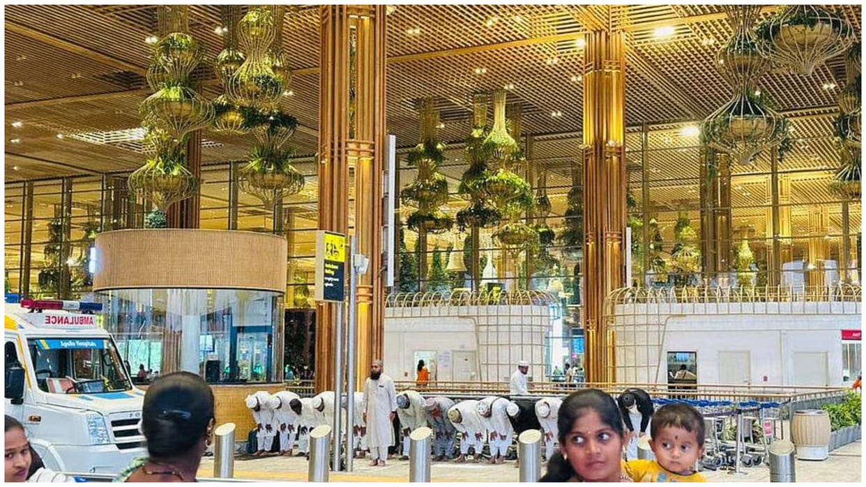 Karnataka airport alleged namaz video goes viral BJP targets CM Siddharamaiah Congress government news updates