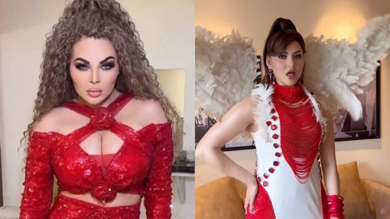 Rakhi Sawant dig at Urvashi Rautela says I saw your photos before plastic surgery